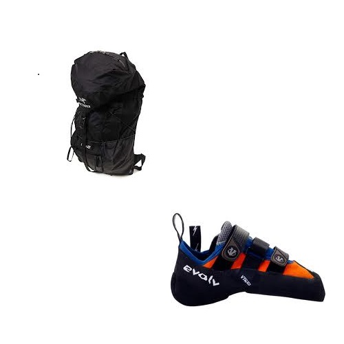 Shaman climbing shoes、Cierzo 25L Backpack-Black